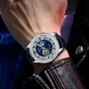 orologio di design orologi da uomo Lusso nuovo tourbillon cavo completamente automatico puro impermeabile nome luminoso Tiktok Ocean relojes 2024