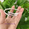 Designer Bangle Car tires's for women and men Silver Bracelet Women's 999 Foot Open Couple Style Nail New Personalized Fashion Have Original Box