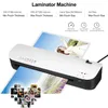 SL299 and Cold Laminator Machine w Paper Cutter Corner Rounder for A4 Document Po Plastic Film Roll 240102