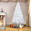 Kerstdecoraties Wit Xmas Merry Tree 120 cm 150 cm 180 cm 210 cm Hoogte met metalen opvouwbare standaard thuisdecoratie ornamenten