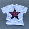 Amerikan Sokağı Vintage Küçük Kafa Mektubu Baskı T-Shirt Erkekler Y2K Goth Harajuku Moda Sweatshirt Çift Büyük Boy Gevşek Top 240103