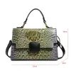 Sacos de noite Bolsa de couro de jacaré de luxo marca pequena bolsa quadrada para mulheres designer padrão de crocodilo crossbody tendência sac a principal