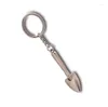 Party Favor 500st Mini Shovel Keychains Metal Spade Keyrings Key Chains KeyFob 3D Tool Trinka Tools SN4131