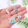 Creative Chemical products Science Brooches Test Tube Badge Laboratory Bottle Series brooch set Alcohol Lamp Microscope Beaker Letter LL