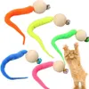 5PCSインタラクティブな猫ワームボールベルとおかしなぐらつきボールキャットベルおもちゃカラフルな子猫猫ベルおもちゃ高品質実用240103