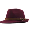 Laine Femmes Hommes Fedora Chapeau Pour L'hiver Automne Élégant Lady Gangster Trilby Feutre Homburg Église Jazz Chapeau 55-58 CM réglable 240103