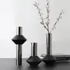 Vases Cold Color Style Modern Black Attractive Metal Art Resin Vase Home Decorative