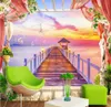 luxury gold wallpaper Customized 3d mural Chalet Bridge 3D TV wall wallpapers angels 3d wallpapers for wall8789287