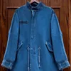 Maden Vintage M65 Cappotto in coda di jeans Giacca lunga oversize da uomo in denim Parka a coda di pesce Spessa Autunno Inverno Retro Denim Wear 240102