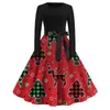 Casual Dresses Women'S Halloween Print Flare Dress For Women Long Sleeve Party Swing Pinup Vestidos Apretados Cortos