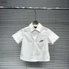 Luxury baby Shirt Short sleeve lapel Child T-shirt Size 100-160 CM kids designer clothes Embroidered logo girls boys Blouses Dec20