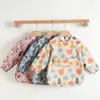 Waterproof Baby Bibs Long Sleeves Feeding Cloth Boy Girls Painting Workwear Infant Aprons Kids Burp Cloth With Pocket Baby Stuff 240102