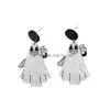 Pendientes colgantes de acrílico con diseño de castillo y fantasma, candelabro de Halloween, accesorios bonitos, joyería de entrega Dhj29