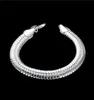 هدية الزفاف! سوار مسطح 10M - ME 925 Silver Bracelet JSPB231 ، Beast Gift Men and Women Sterling Silver Chain Bracelets5082750