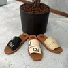 extérieur top qualité été plage sandales toile designer pantoufle chaussures décontractées sabots sandale diapositive WOODY femmes talon plat mule sliders mens mode voyage dame mocassin