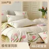 Bedding Sets Romantic Three-dimensional Towel Embroidery Carnation 100 Cotton 4 Pcs Duvet Cover Girls' Wholesale