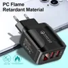 Podwójna ładowarka ścienna USB LED Digital Dift 5V/2.4A Szybkie ładowanie adapter dla Samsung S24 iPhone 15 Huawei UE UK Plug Charger