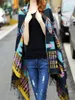 Fashion Women Winter Poncho Ethnic Printed oodie Cape Bohemia Acrylic Wool Shawl Scarf Ladies Sweater Fringe Hooded8466821