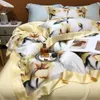 Conjuntos de cama Luxo 3D Impressão Digital Macio Conjunto de Algodão Capa de Edredão Roupa de Cama Lençol Fronhas Home Têxteis