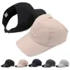 Casquettes de balle chapeau à séchage rapide coton réglable avec trou creux casquette supérieure vide femmes