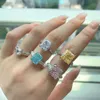 Dylam 2022 модные обручальные кольца с муассанитом на заказ, свадебные украшения с бриллиантами, кольцо из стерлингового серебра 925 пробы для женщин, позолоченное 18 карат