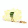 Partij gunst Hoge kwaliteit kleurrijke bladeren bloem bladwijzer met kwastje 3D messing metaal voor cadeau