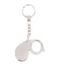 Keychains handhållna loupe fällficka 10x15x Förstoring Förstoringsglaslins med nyckelring Portable Metal Silver Color1441756
