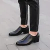 Op loafers slip handgemaakte echte lederen zakenmensen Casual klassieke hoge hakken jurk Oxford mannelijke schoenen Flats 240102 719