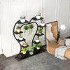 Vazolar yq jenmw basit ferforje kapalı oturma odası balkonu zeminden tavana yeşil dereotu saksı rafı