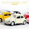 Modelo de liga, besouro, carro antigo, recuperação infantil, brinquedo de carro pequeno, bolo, enfeites decorativos