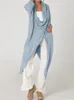 Celmia Autumn Women toppar mode fasta blusar vintage långa skjortor casual cowl hals långärmad asymmetriskt parti blusa 240102