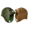 Vendo cappelli russi caldi per donna uomo berretto invernale in lana di agnello verde protezione per le orecchie cappello bomber ispessito 240102