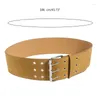 Belts Adult Wide Waist Belt With Adjustable Three Row Pin Buckle Yellow Waistband For Men Slimming DXAA