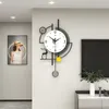 Horloges murales autocollant jaune grande taille bois animal grand pendule numérique mains reloj de pared para Sala décor de chambre