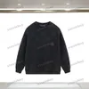 2024 Designers Sweaters luxury Mens Womens lattice jacquard letter Leather label Paris Fashion Top Quality Tees Street long Sleeve luxurys gray black M-XXL