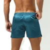 Mens Satin Silky Boxers Shorts Underbyxor Loose Boxer Briefs Underwear Sleep Lounge Pyjamas Bottoms Casual Swim Trunks Badkläder 240103