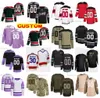 Tops CUSTOM 2022 Reverse Retro Custom Hockey Jerseys Blackwood Tomas Tatar Jesper Bratt Wood Camo Fights Cancer Hischier Hughes Hamilto