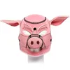 Articles Massage New Party Pig Masks Play Pink Pig Hood Mask BDSM Bondage Doux Rembourré Néoprène Cochon Esclave Jeu de Rôle Sex Toy Pour Couples Hommes