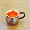 Tazze 1 PC Tazza in rame puro con manico inciso Tazza da tè Latte Fatto a mano Regalo di alta qualità