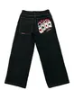 JNCO Jeans Y2K Uomo Harajuku Hip Hop Poker Modello Baggy Pantaloni neri Pantaloni gotici a vita alta a gamba larga Streetwear 240102