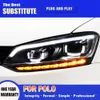 DRL feux de jour Streamer clignotant indicateur lampe avant pour VW Polo LED phare de voiture 11-18 feux de route ange oeil lentille de projecteur