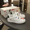 Fashion Fashion Kids Shoes Graffiti En Couleur Child Sneakers Size 26-35 Buckle Strap Baby Casual Shoes Including Brand Box Aug30