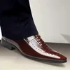 Männer Leder Schuhe Business Klassische Büro Schuhe für Männer Muster Männer Kleid Schuhe Atmungsaktive Marke Casual Schuhe 240102