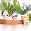 18 pçs/set bonito gato ornamentos kawaii sino gatinho fada jardim estatuetas acessórios decoração para casa desktop modelo presentes de aniversário 240103