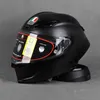 Casques Moto AGV Moto Design Moto Sécurité Confort Agv Pista Gp Rr Ice Blue Chameleon Red Trail Bright Matte Black Carbon Fibre Casque Intégral LPX0