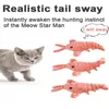 Pet Toy Electric Simulation Lobster Jumping Cat Toy Shrimp Moving Toy USB Charging Funny Plush Toys For Dog Cat Kid Washable Toy 240103