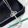 Tifannissm Pendant Necklac Best sell Birthday Christmas Gift T family Key Necklace 925 Sterling Silver Plated 18K gold plated jialuan tail Fl Have Original Box