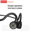 Earphones Original Lenovo X5 Bone Conduction Earphone Bluetooth Wireless Weadphones IPX8 Waterproof Sports Earbuds TWS 8GB Memory Headset