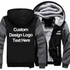 Custom Heren Hoodies Diy Print Ontwerp Hoodie Herfst Winter Fleece Dikker Outdoor Jasje Sweatshirts Drop 240103