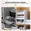 CTSNSLH 4 Pack Folding Closet Organizers Storage Box Stackable Plastic Drawer Basket for Clothing16D X 13W X 6.65H 240103